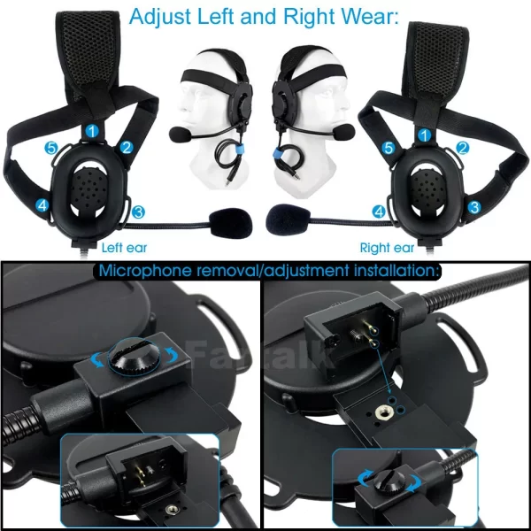 New Tactical PTT Headphone Mic for Midland Alan G6 G7 G8 LXT GXT GXT550 GXT650 LXT80 Radio Walkie Talkie FT-03 Earphone - Image 4
