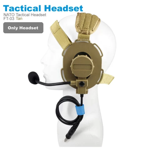 New Tactical PTT Headphone Mic for Midland Alan G6 G7 G8 LXT GXT GXT550 GXT650 LXT80 Radio Walkie Talkie FT-03 Earphone