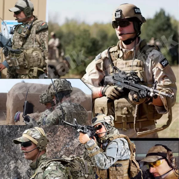 New Tactical PTT Headset Mic for YAESU Vertex VX-6R VX-7R VX6R VX7R FT-270 FT-270R VX-127 VX-170 Walkie Talkie FT-03 Headphone - Image 6