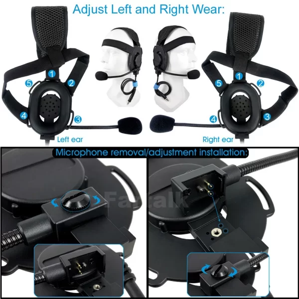 Tactical U94 PTT Earphone Earpiece for Motorola TLKR T80 T60 T5 T7 T5410 T5428 T6200 FR50 XTR446 Walkie Talkie FT-03 - Image 3