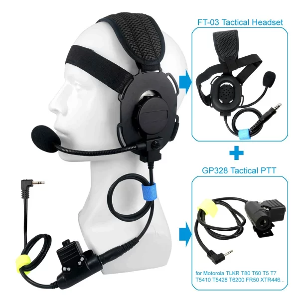 Tactical U94 PTT Earphone Earpiece for Motorola TLKR T80 T60 T5 T7 T5410 T5428 T6200 FR50 XTR446 Walkie Talkie FT-03