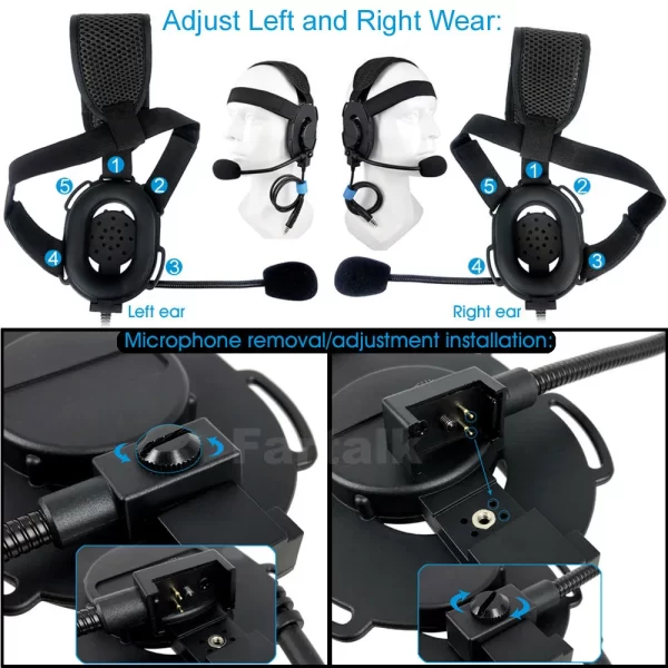 U94 PTT Tactical Earpiece Earphone for Motorola Radio XiR P8268 P8200 GP328D DP4400 DP4800 MTP850s APX4000 Walkie Talkie FT-03 - Image 3