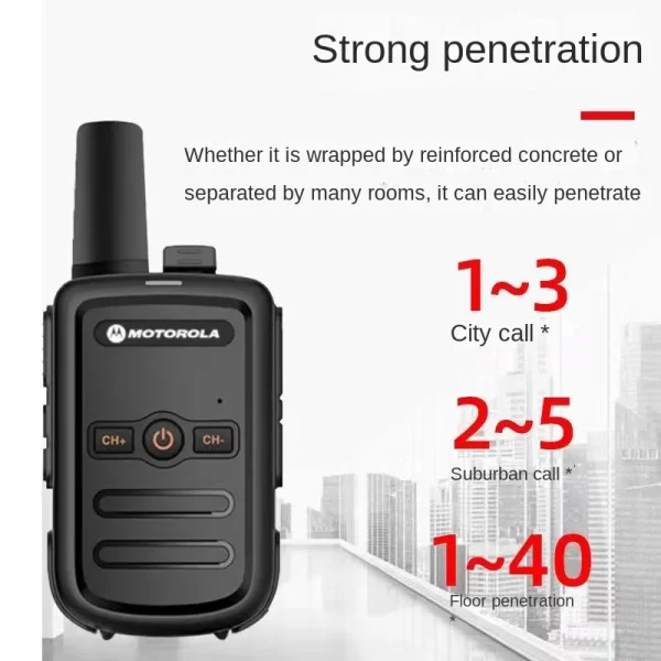 Motorola PT858 Portable Mini Two-Way Radio 16 Channels UHF 400-470MHz Long Range Small Walkie Talkie - Image 3