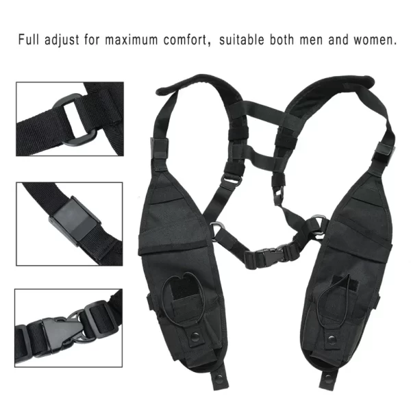 Functional Tactical Chest Bag Double Shoulder Chest for TYT Baofeng BF-888S UV-5R UV-13 UV-9R PRO Walkie Talkie Radio - Image 5