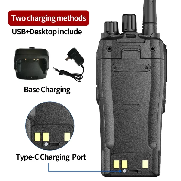 Baofeng BF-1909 upgraded 12W High power 4800mAh Large Battery Long Range Walkie Talkie - Image 2