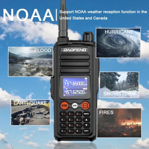 Baofeng UV-27 Pro Max Walkie Talkie 3-Band USB-C Charging High Power FM Radio NOAA 999 Channel Two Way CB Radio Long Range DTMF - Image 5