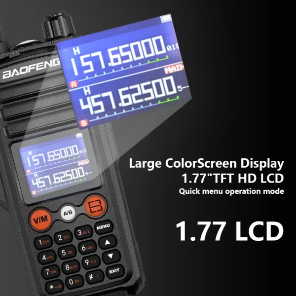Baofeng UV-27 Pro Max Walkie Talkie 3-Band USB-C Charging High Power FM Radio NOAA 999 Channel Two Way CB Radio Long Range DTMF - Image 3