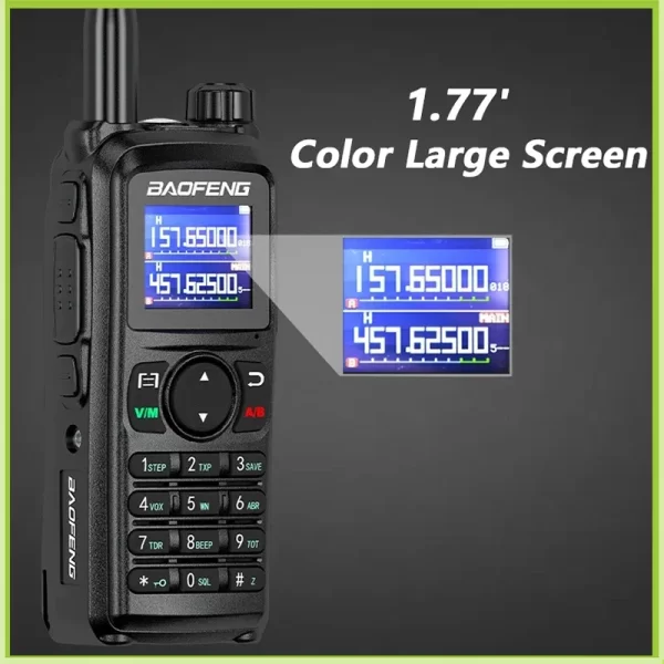 UV-28 Pro Max Baofeng UV 28 Walkie Talkies 5-10km 10W Tri Band USB C Charging NOAA 999CH UV-28L Long Range FM Ham Two Way Radio - Image 3