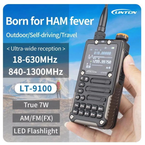 LINTON LT9100 Dual Band Ultra Wide Frequency Long Range Handheld Walkie Talkie Aviation Maritime FM Shortwave Reception - Image 2