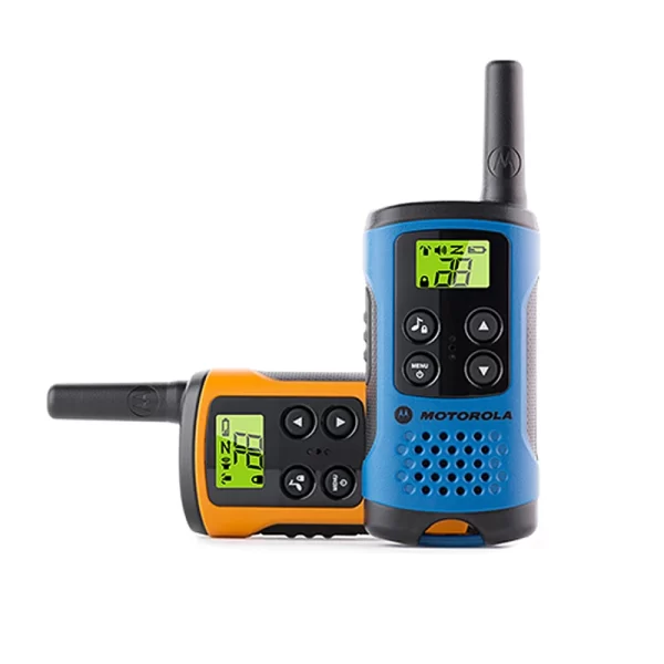 Motorola TLKR-T40 Walkie Talkie Free License LCD display, 8 channels and up to 4 km range uses AA batteries (without batterie - Image 4