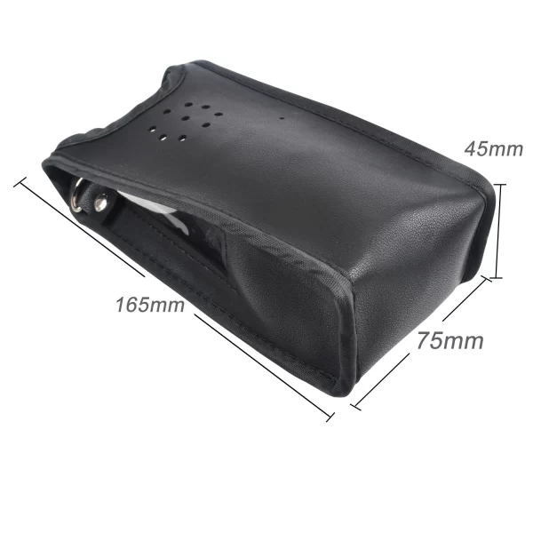 Walkie Talkie Leather case Artificial Carry Pouch with Adjustable Strap for LEIXEN VV-25 NOTE 25W Ham Radio - Image 4