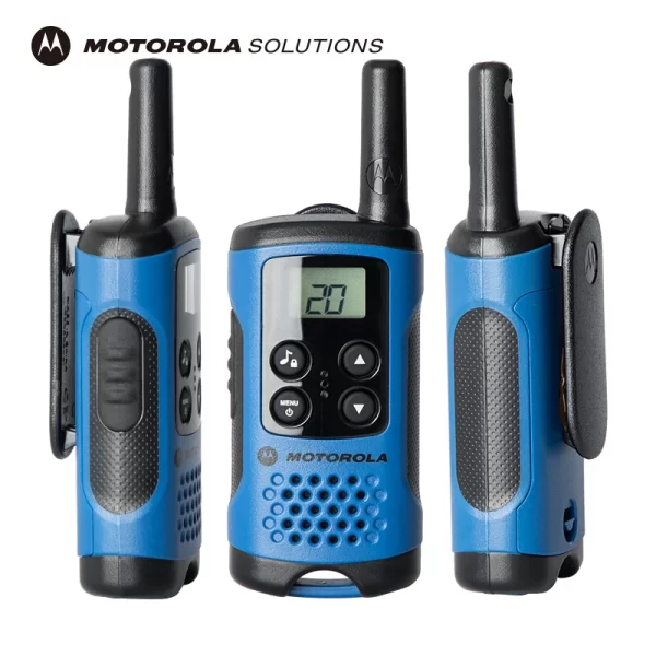 Motorola TLKR-T40 Walkie Talkie Free License LCD display, 8 channels and up to 4 km range uses AA batteries (without batterie - Image 2
