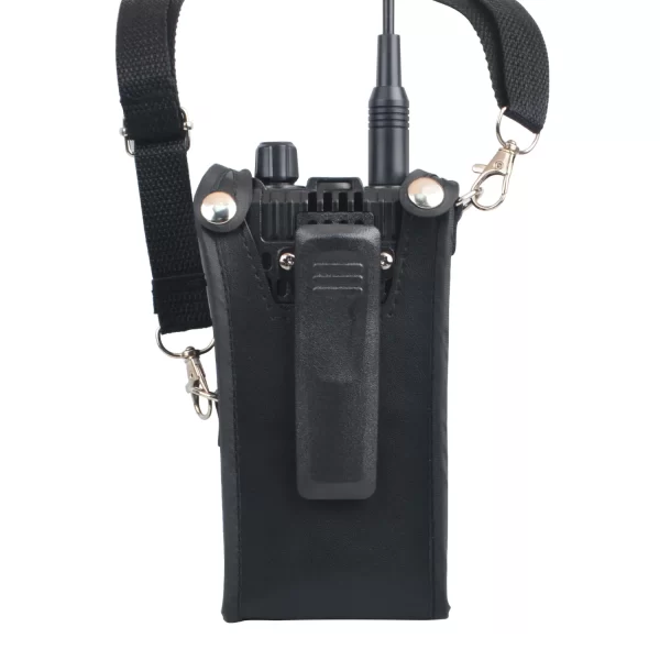 Walkie Talkie Carry Case Artificial Soft Leather Holster Pouch with Adjustable Strap for Leixen UV-25D Portable Two Way Radio - Image 2