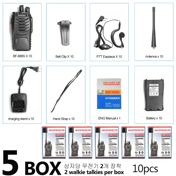 10pcs BF-888S Baofeng Walkie Talkie 888s UHF 400-470MHz - Image 6