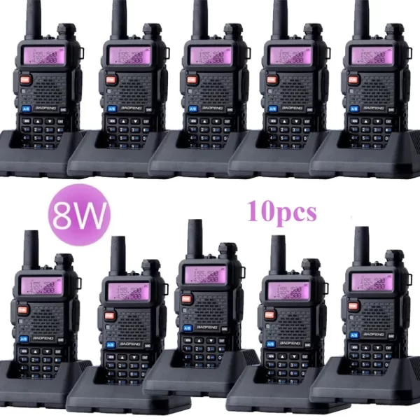 10PCS Baofeng UV-5R 8W Walkie Talkie