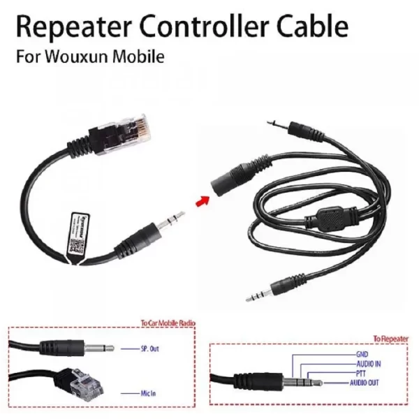 48-50W1 Repeater Controller Cable for WOUXUN KG920 KG950 Mobile Radio Line Work with Surecom Box Accessory - Image 2