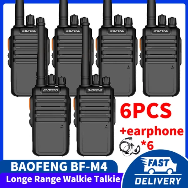 6pcs Mini Walkie Talkie Baofeng BF-T20 PortableTwo Way Radio Charging USB VOX  2 Way Radios - Image 5