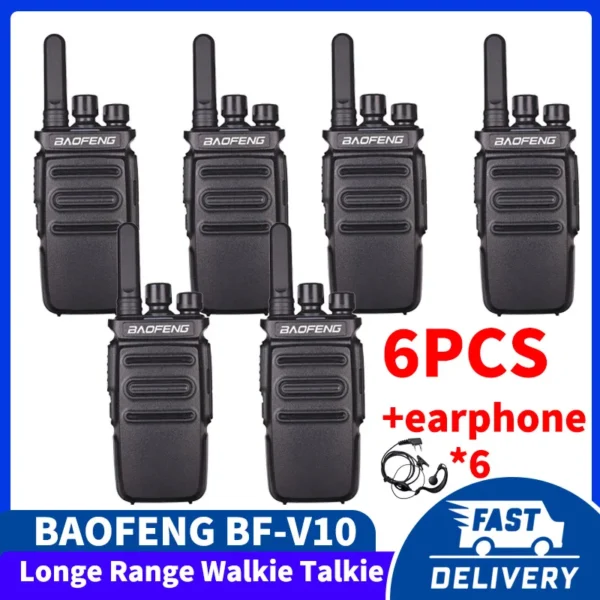 6pcs Mini Walkie Talkie Baofeng BF-T20 PortableTwo Way Radio Charging USB VOX  2 Way Radios - Image 2