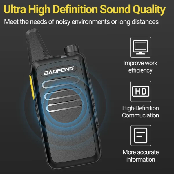 Baofeng BF-T20 D GMSK Walkie Talkie Portable Type-C Charging UHF Two Way Radio for Station Hotel Hunting - Image 3