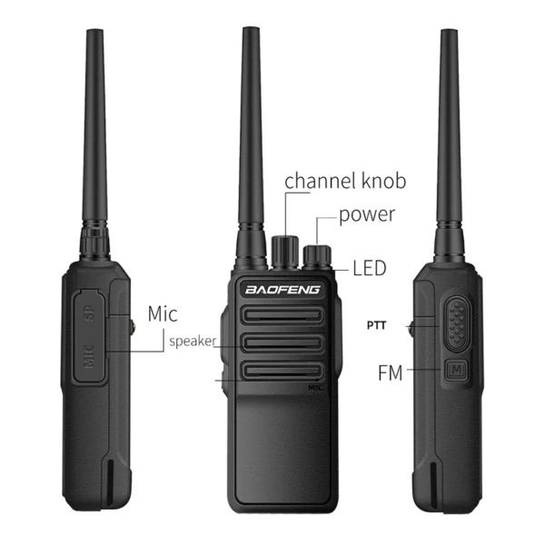 Baofeng Walkie Talkie BF-1904 12W High Power Professional Penetrating Radio Supports Type C Charge Long Range Powerful Portable Radio - Image 3