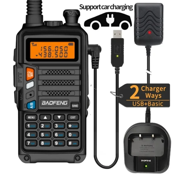 Baofeng UV-S9 Plus Waterproof Walkie Talkie 5W Powerful CB Radio Long Range Portable Two Way Radio for hunting travel