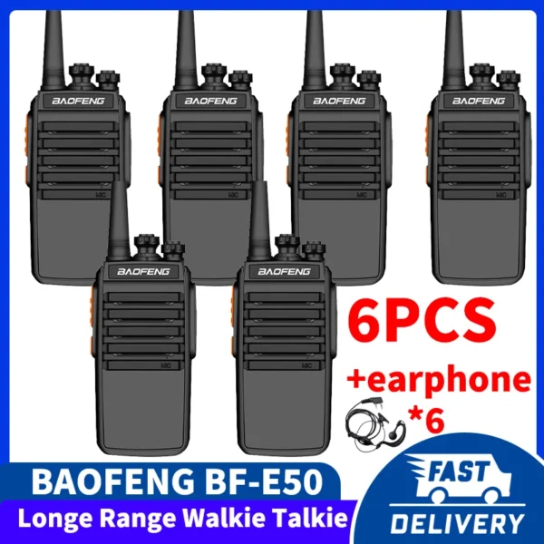 6pcs Mini Walkie Talkie Baofeng BF-T20 PortableTwo Way Radio Charging USB VOX  2 Way Radios - Image 4