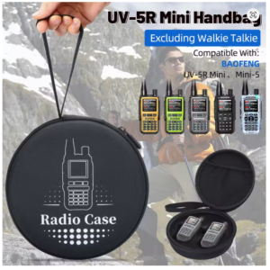 UV-5R Mini Walkie Talkie Carrying Case - Storage Handbag for Baofeng UV-5R Mini Ham Radio
