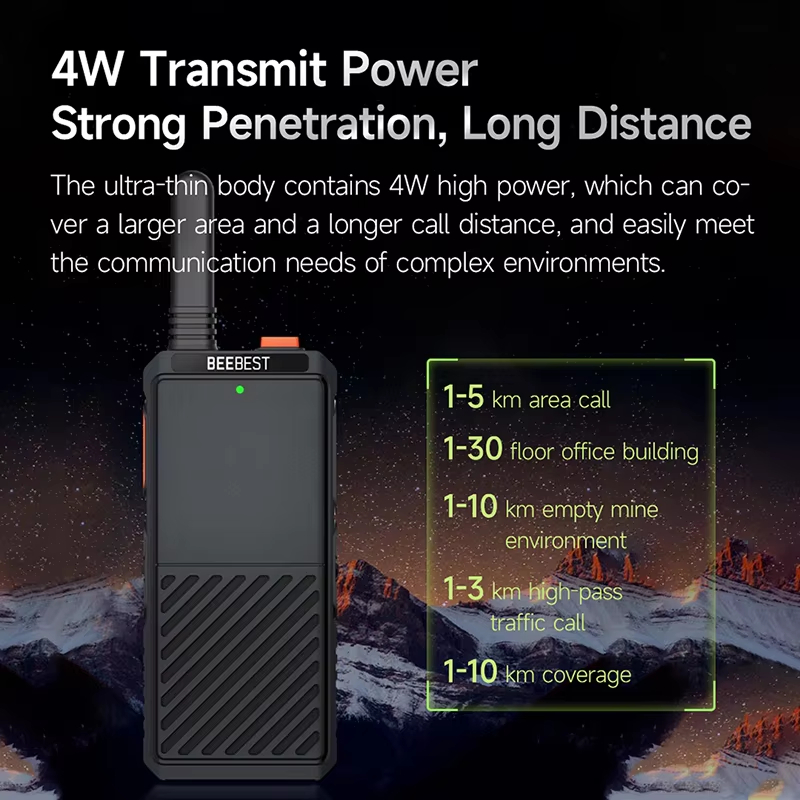 Beebest Ultra-Thin Walkie-Talkie A306 Support Bluetooth Headset App Writing Frequency Portable Radio For Hotel Security Outdoor - Image 2