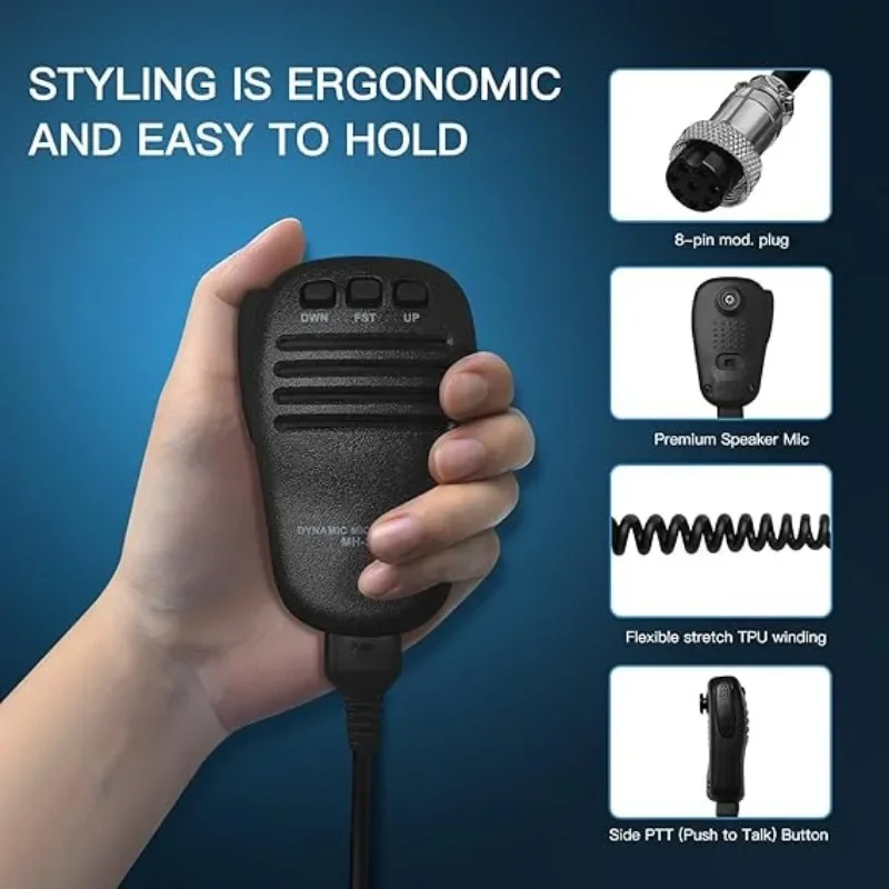 MH-31B8 8-Pin Handheld Speaker Mic Replacement for Yaesu FT-840 FT-990 FT-1000 FTDX1200 FTDX3000D Two Way Radio - Image 3