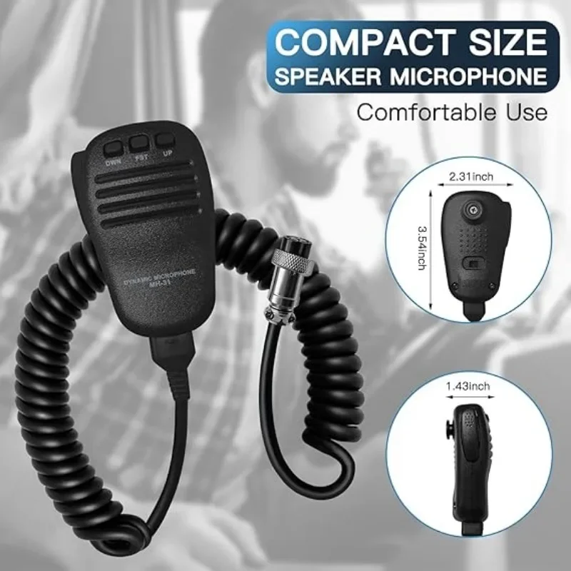 MH-31B8 8-Pin Handheld Speaker Mic Replacement for Yaesu FT-840 FT-990 FT-1000 FTDX1200 FTDX3000D Two Way Radio - Image 5