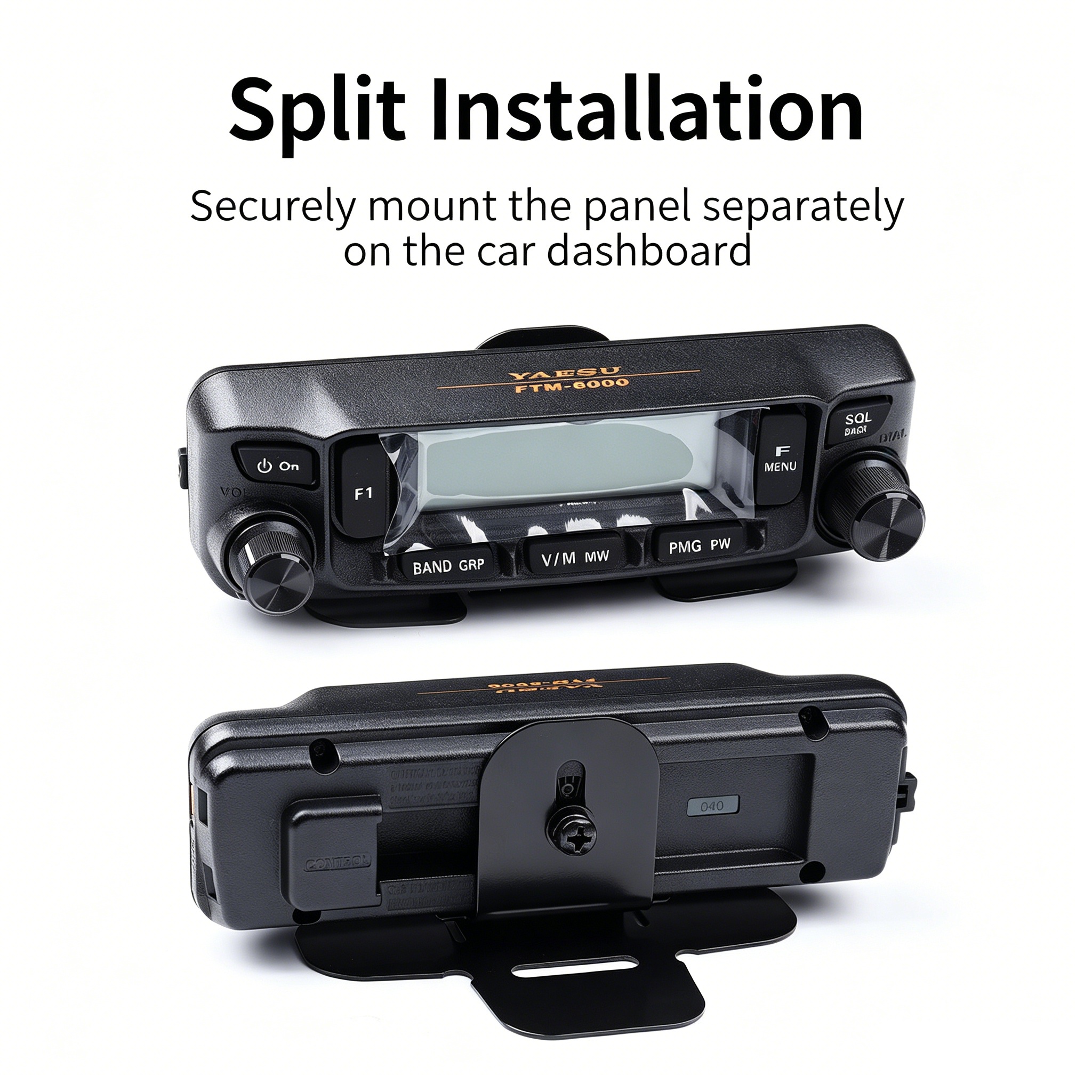 Original Yaesu Adhesive Dashboard Mount Bracket for FTM-100DR/200DR/300DR/400XDR/6000R Control Panel - Image 2
