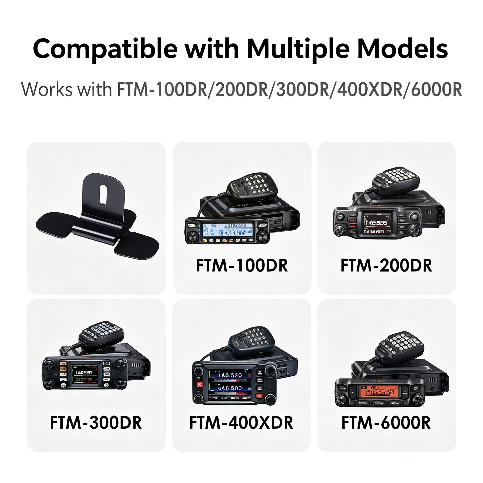 Original Yaesu Adhesive Dashboard Mount Bracket for FTM-100DR/200DR/300DR/400XDR/6000R Control Panel - Image 4