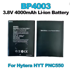 Hytera HYT PNC550 Two Way Radio Replacement Battery BP4003 Li-ion 4000mAh 3.8V Walkie Talkie Rechargable Battery