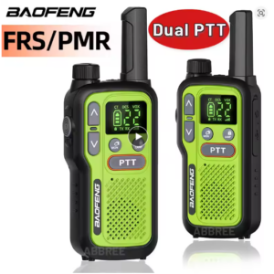 2-Pack Baofeng BF-T18 Mini Long Range Two-Way Radios, Dual PTT Type-C Rechargeable Walkie Talkie Full Kit