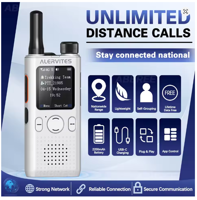 Baofeng AT1 Long-Range 4G/5G LTE Network Walkie Talkie for Outdoor & Business - Lifetime Free Data Included - Image 6