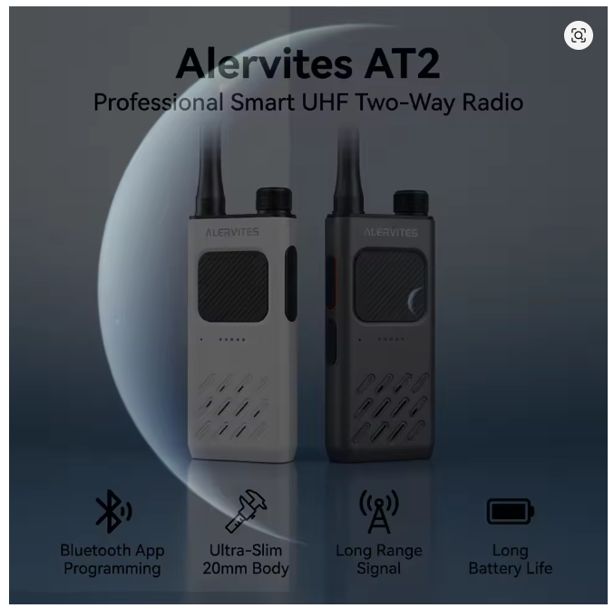 ALERVITES AT2 Public Network Walkie Talkie Unlimited Global Communication Range Ultra-thin Portable Two Way Radio - Image 2