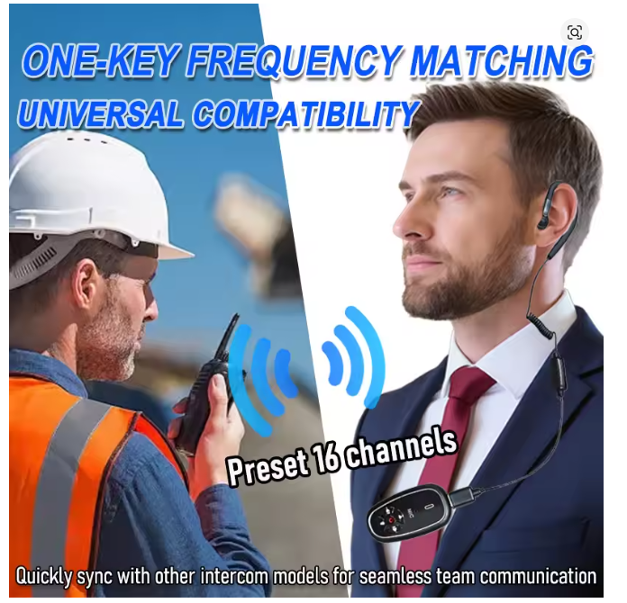 Hands-Free Super Mini Two way Radios with Headset AI Voice Control Upgraded - Image 3