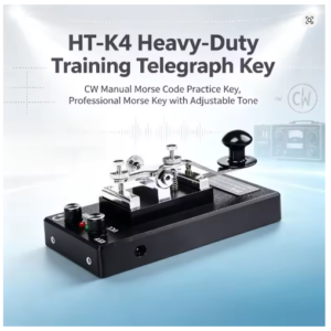 HT-K4 Heavy-Duty Training Telegraph Key – Manual CW Morse Code Practice Key with Adjustable Tone
